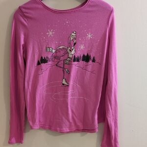 Ice Skating Flamingo Top